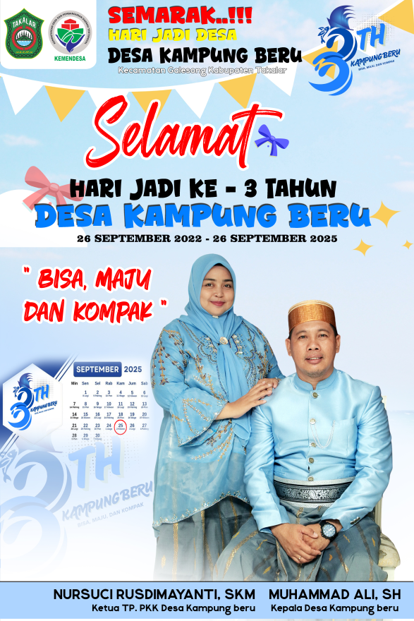 Perayaan Hari Jadi Ke - 3 Tahun Desa Kampung Beru Kec. Galesong